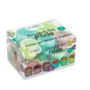 Set 10 Recipiente Snap&go, Melii, 6*59 Ml + 4*118 Ml