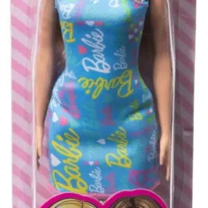Papusa Barbie Blonda Cu Rochita Albastra