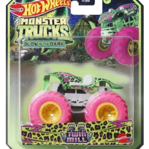 Hot Wheels Monster Truck Glow In The Dark Masinuta Twin Mill Scara 1:64