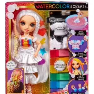 Rainbow High Watercolor Create Papusa Ochi Caprui