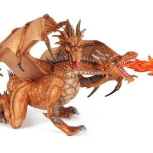 Papo Figurina Dragon Cu Doua Capete Auriu