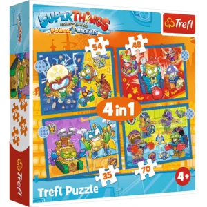 Puzzle Trefl 4in1 Super Things Super Actiunea