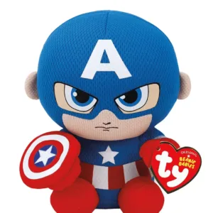 Plus Ty 15cm Beanie Babies Marvel Captain America