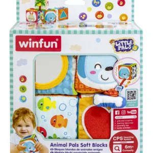 Winfun Set 4 Cuburi Stivuibile Din Material Textil