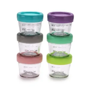 Set 6 Recipiente Sticla Pentru Hrana Bebe, Melii, 118 Ml