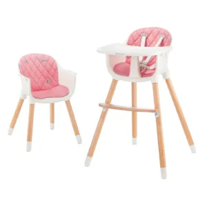 Scaun De Masa Kinderkraft Sienna, 2 In 1, Pink