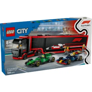 Lego City Camion F1 Cu Masinile F1 Rb20 Si Amr24 60445