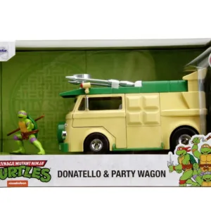 Jada Ninja Set Figurina Donatello Si Vagonul De Petrecere 1:24