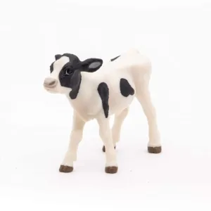 Papo Figurina Vitel Alb Cu Negru