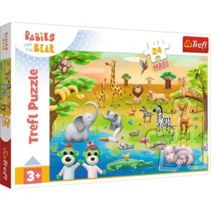Puzzle Trefl 24 Maxi Babies And The Bear Safari