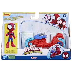 Spidey Prietenii Extraordinari Set Motocicleta Si Figurina Spidey 10cm