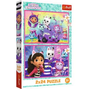 Puzzle Trefl 2x24 Gabbys Dollhouse Aventurile Lui Gabby