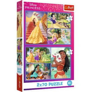 Puzzle Trefl 2x70 Disney Princess Viata Printeselor Disney