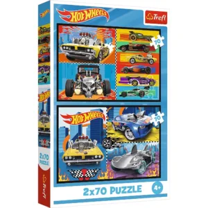 Puzzle Trefl 2x70 Hot Wheels Masini