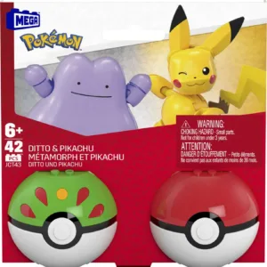 Pokemon Mega Set Doua Bile Ditto Si Pikachu 42 Piese