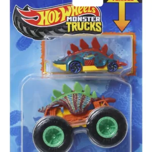 Hot Wheels Monster Truck Si Masinuta Metalica Motosaurus
