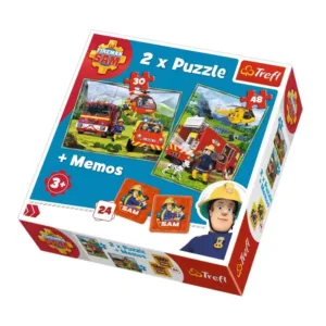 Puzzle Trefl 2in1 Memo Pompierii In Actiune