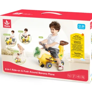 Avion Interactiv 4 In 1 Ride On Si Maner De Impingere Banana