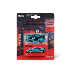 Maisto Masinuta Metalica Speed Icons Porsche 911 Gt2 Rs Miami Blue Scara 1 La 64