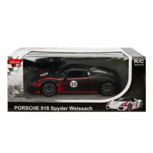 Masina Cu Telecomanda Porsche 918 Spyder Weissach Negru Scara 1 La 14