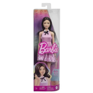 Barbie Fashionistas Papusa Barbie Bruneta Cu Rochie Roz