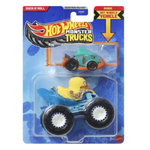 Hot Wheels Monster Truck Si Masinuta Metalica Duck N Roll