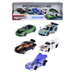 Majorette Set 5 Masinute Metalice Porsche 2 Modele Exclusive Scara 1 La 64