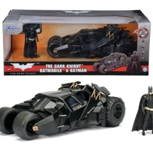 Jada The Dark Knight Set Figurina Batman Si Masinuta Metalica Batmobile Scara 1 La 24