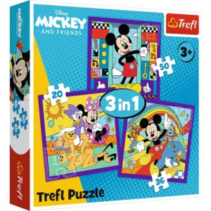 Puzzle Trefl 3in1 Mickey Mouse Si Prietenii Mickey Si Echipa Lui Vesela