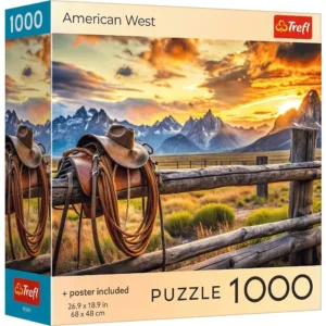 Puzzle Trefl 1000 Colectia Sua Vestul American Poster Inclus