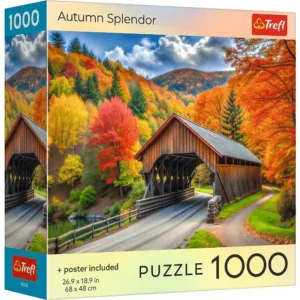Puzzle Trefl 1000 Colectia Sua Splendoarea Toamnei Poster Inclus