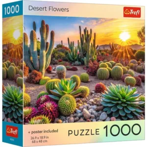 Puzzle Trefl 1000 Colectia Sua Flori De Desert Poster Inclus