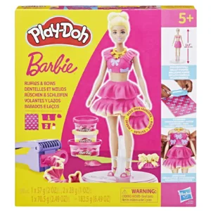 Play Doh Barbie Set Plastelina Volanase Si Fundite Cu Papusa Inclusa