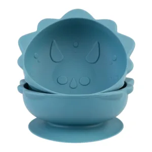 Set 2 Castronele Cu Ventuza Silicon Melii Luxe, Model Dinozaur