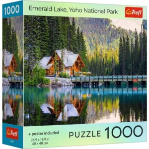 Puzzle Trefl 1000 Colectia Sua Lacul Emerald Parcul National Yoho Poster Inclus